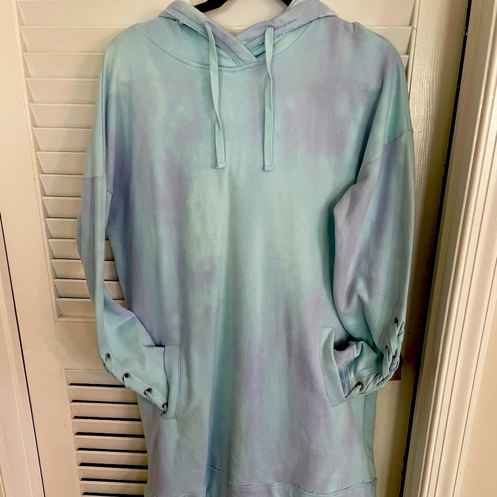 Hollister Tunic sweatshirt hoodie lt blu/ Lav